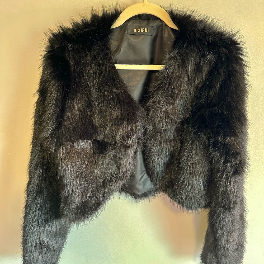 Black Faux Fur Jacket
